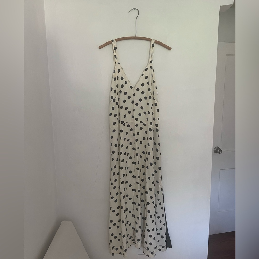 Zara Polka Dot Midi Dress with Pockets